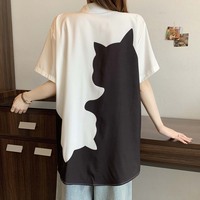 Cat print blouses - Thumbnail 4