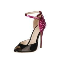 Fish mouth color matching rivet high heels 5 colors - Thumbnail 3