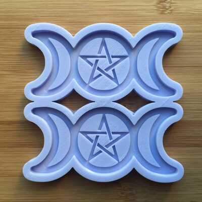 Pentacle triple moon silicone mold