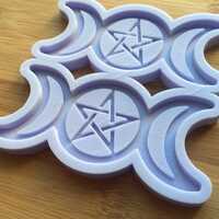 Pentacle Triple Moon Silicone Mold - Thumbnail 3