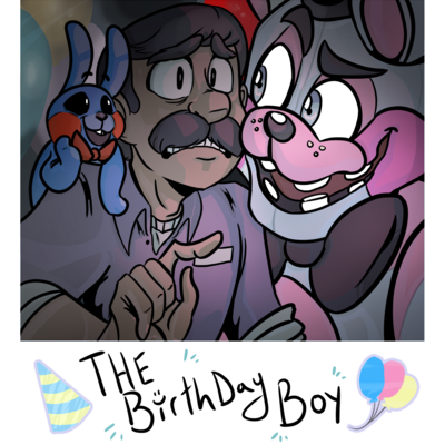 Fnaf birthday boy mini polaroid print