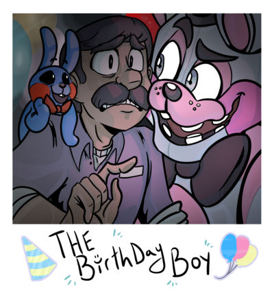 FNAF Birthday Boy Mini Polaroid Print