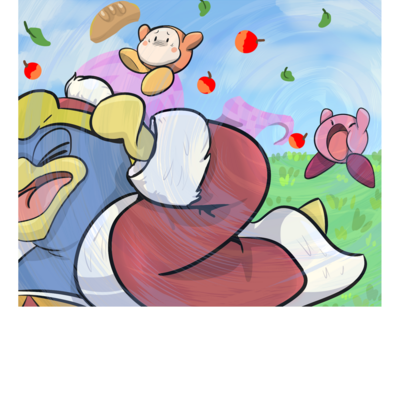 Kirby picnic mini polaroid print