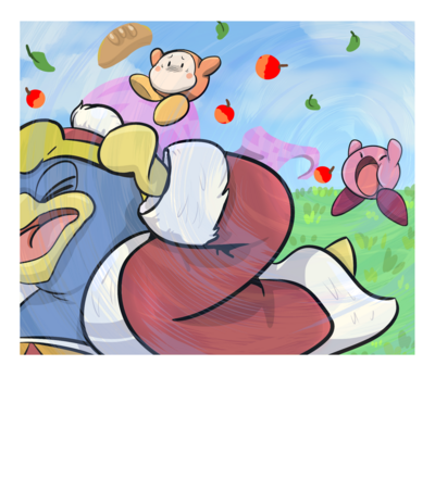 Kirby Picnic Mini Polaroid Print