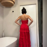 Beautiful Sweetheart Red A-line Long Prom Dresses - Thumbnail 3