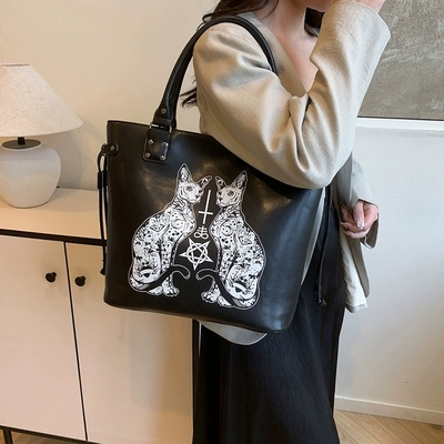 New cute cat niche tote bag single-shoulder bag