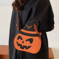 Halloween Funny pumpkin personality crossbody single-shoulder bag - Thumbnail 2