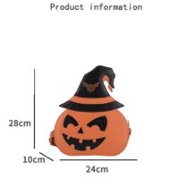 Halloween Funny pumpkin personality crossbody single-shoulder bag - Thumbnail 7
