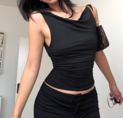 Y2K hot girl street backless personality sleeveless