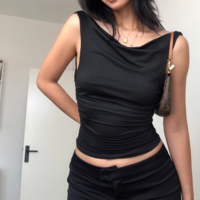 Y2K hot girl street backless personality sleeveless - Thumbnail 1