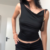 Y2K hot girl street backless personality sleeveless - Thumbnail 4