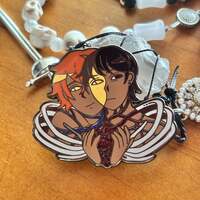 Griddlehark 2" Glitter Enamel Pin - Thumbnail 1