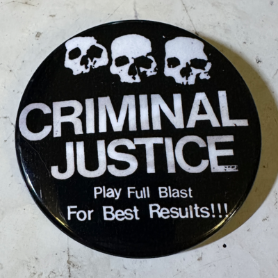 Criminal justice pin badge