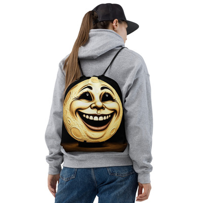 Moon man drawstring bag