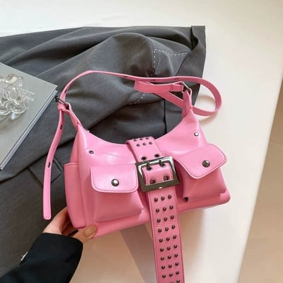 Rivet scooter bag shoulder crossbody bag