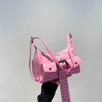 Rivet scooter bag shoulder crossbody bag - Thumbnail 6