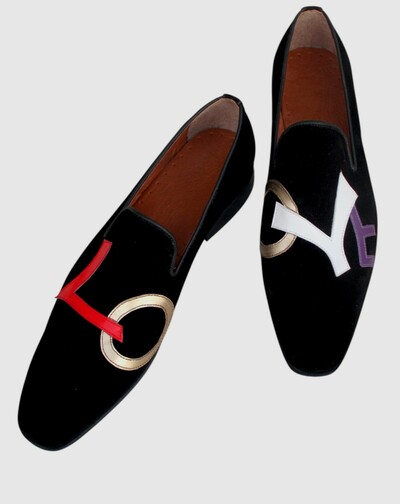 Crafted Leather Classic Men Black Suede Leather Loafers Dress Shoes