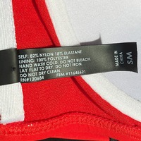 Disney Minnie Mouse Polka Dot Print Bikini Swim Suit Top bottoms Hot Topic Sz S - Thumbnail 2