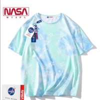 Gradient ice silk short-sleeved T-shirt - Thumbnail 1