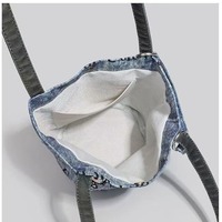 Cute Kitty Cat Denim Tote Bag - Thumbnail 3