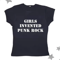 Free Shipping-GIRLS INVENTED PUNK ROCK BABY TEE - Thumbnail 1
