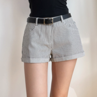 A-line striped low-rise cuffed jeans - Thumbnail 3