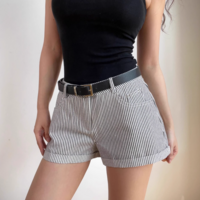 A-line striped low-rise cuffed jeans - Thumbnail 5