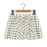 Fashionable casual high waist polka dot short skirt - Thumbnail 6