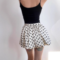 Fashionable casual high waist polka dot short skirt - Thumbnail 3