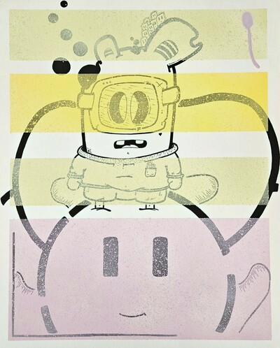 Painting by Mou Kahami “Bipolarshit”