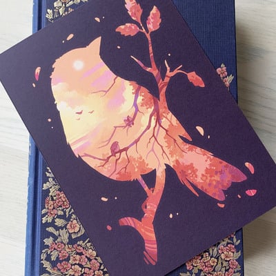 Animal silhouette - bird (black background)