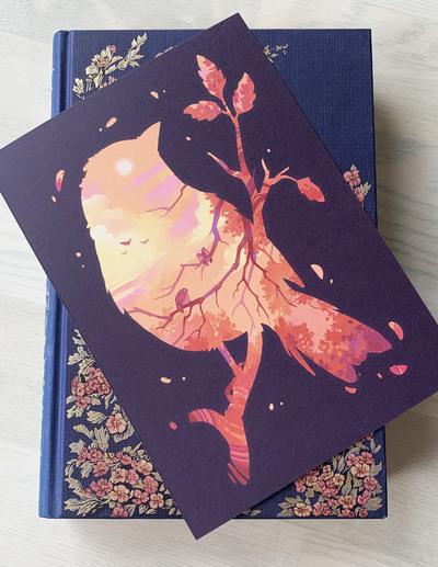 Animal Silhouette - Bird (black background)