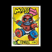 Zombie Spider-Man Parody Mass Appeal Original Limited Edition Hand Painted Watercolor Sketch Card - Thumbnail 1