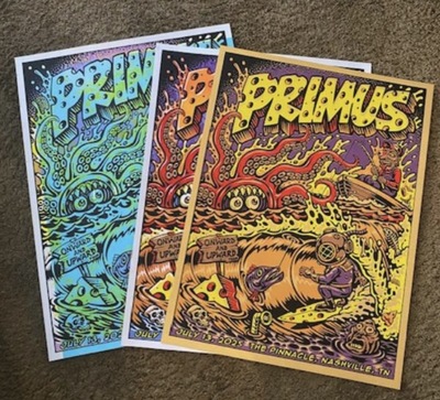 BLIND ODDITIES! Primus Nashville poster ( Mystery, One offs, Misprints, experimental, F*ck ups)