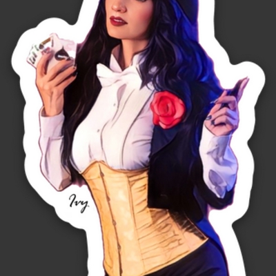 Zatanna 1.59″ × 3″ die cut sticker