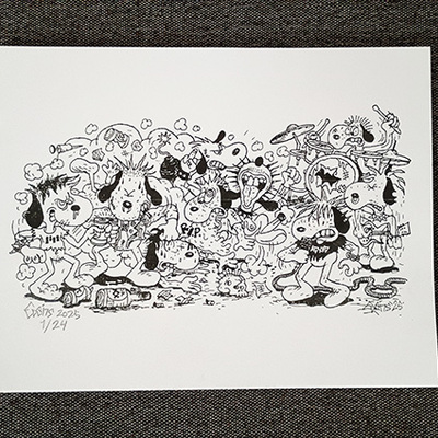 Snoopy punks (riso print)