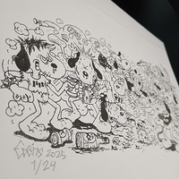 Snoopy Punks (Riso Print) - Thumbnail 1