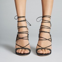 Women's lace-up high heel sandals 2 colors - Thumbnail 1