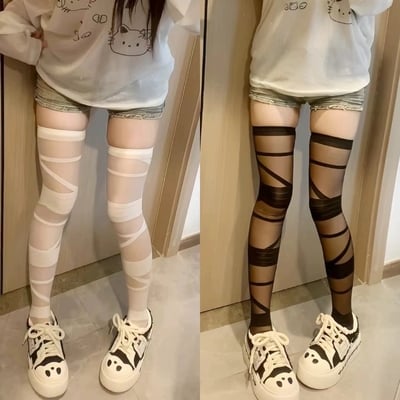 Sweet bandage knee-high socks