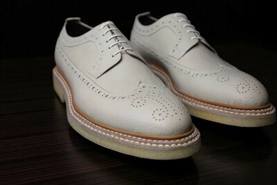 Crafted Leather Handmade Men Genuine Grain Leather Oxford Dress Shoes