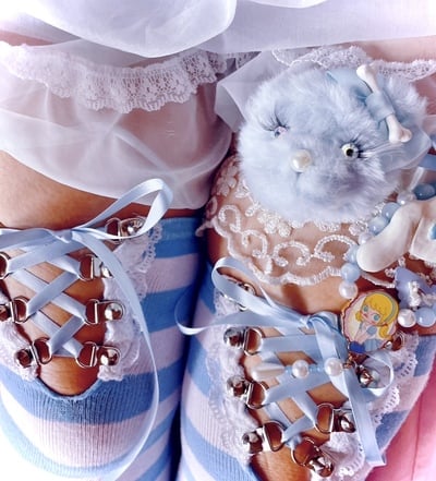 Baby Blue Bones Hair Clip & Pin