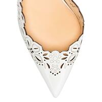 Women's hollow pointed toe patent leather shoes 2 colors - Thumbnail 2