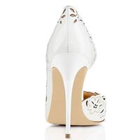 Women's hollow pointed toe patent leather shoes 2 colors - Thumbnail 3