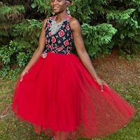 Summer Soirée Halter Tulle Dress - Thumbnail 1