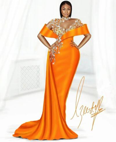 High Neck Mermaid Sequins Lace Prom Dresses African Girls Evening Gowns Formal Party Gowns