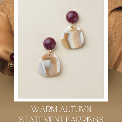 Warm autumn statement earrings