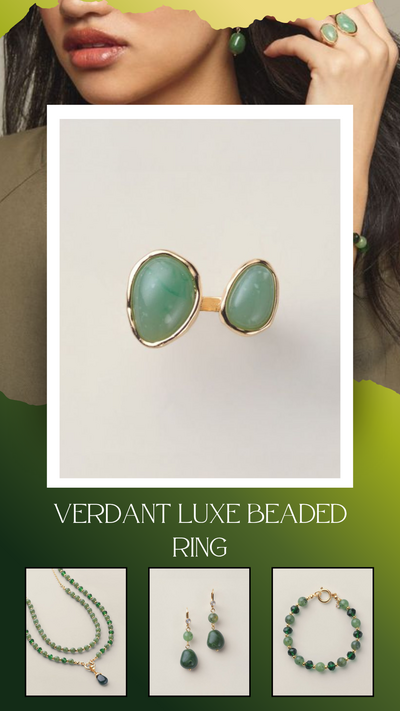 Verdant Luxe Beaded Ring