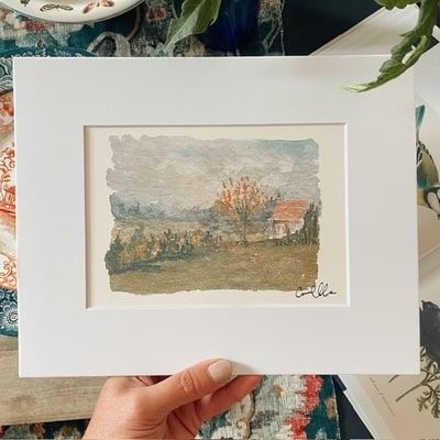 “like coming home” matted print 8x10