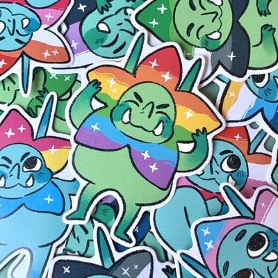 Starflower pride goblin stickers