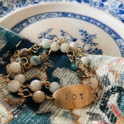 “joy” beaded wrap bracelet 